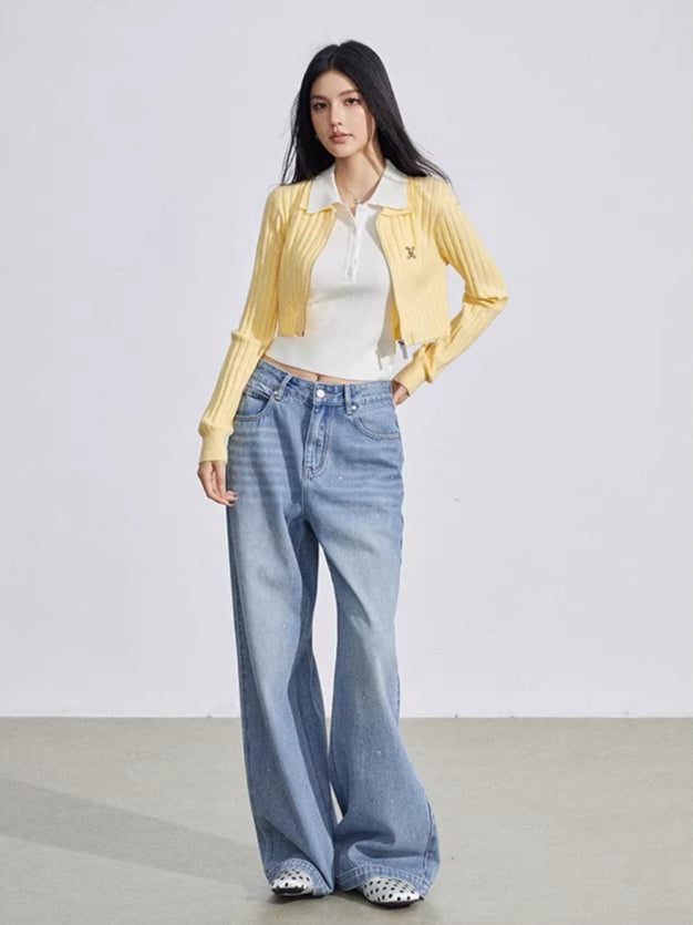 Colorblock Knit Two-Piece Set