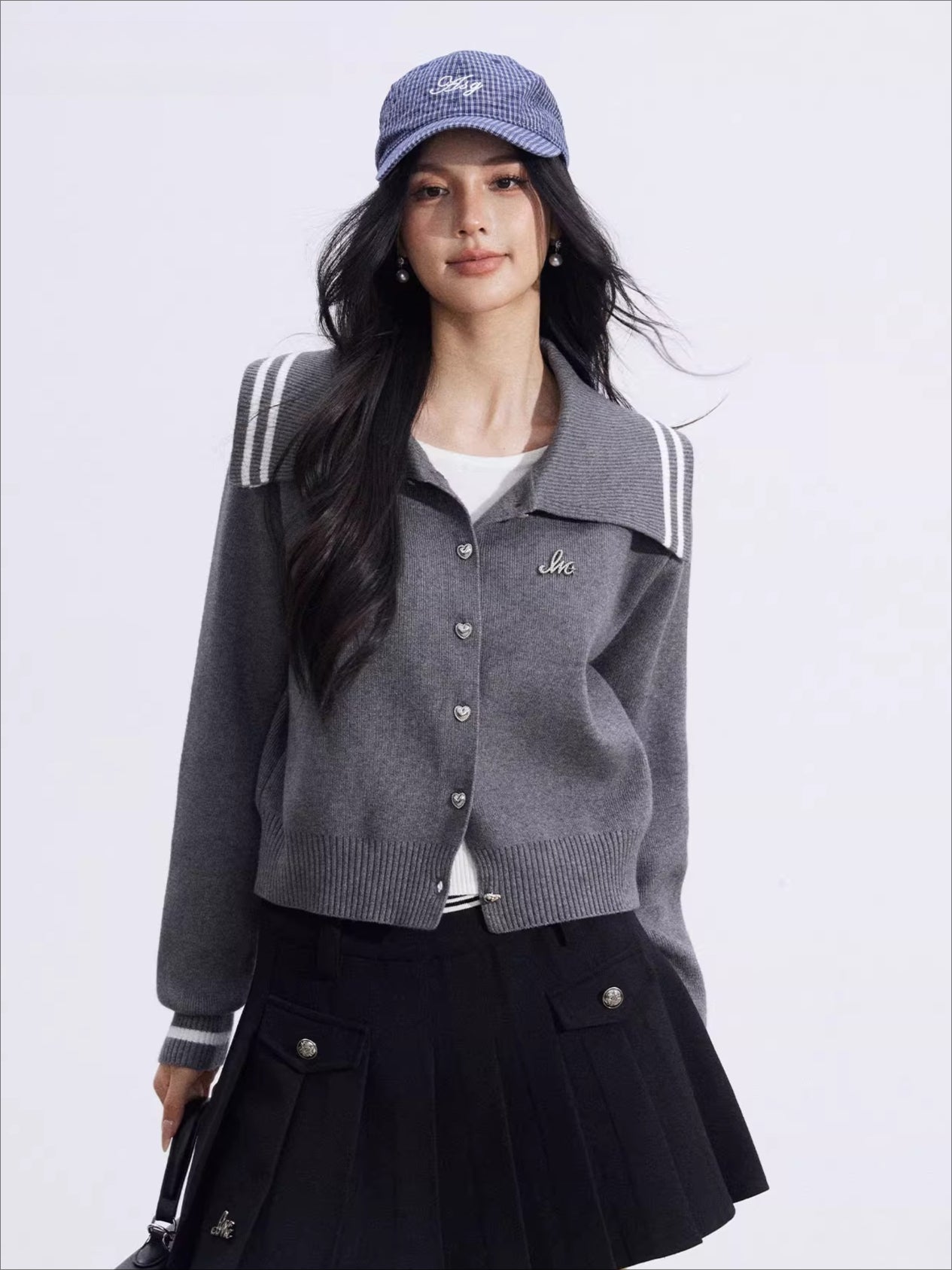 Preppy Layered Collar Knit Cardigans