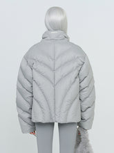 Black & Silver Hurricane Oversized Down Jacket - CHINASQUAD