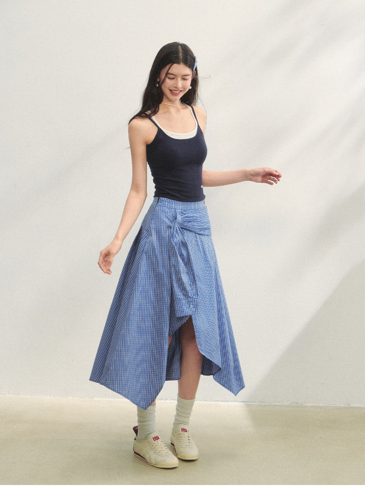 Fake Two-piece Padded Camisole Tank Top - CHINASQUAD