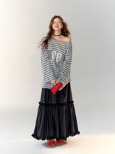 Printed Striped Knitted Sweater - CHINASQUAD