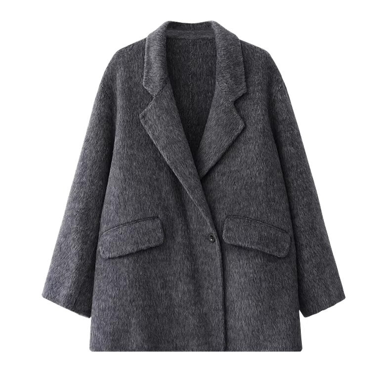 Relaxed-Fit Mid-Length Wool Blazer