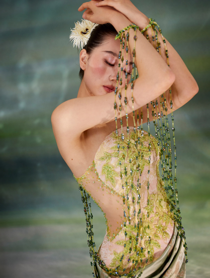 Celadon Bloom Gown