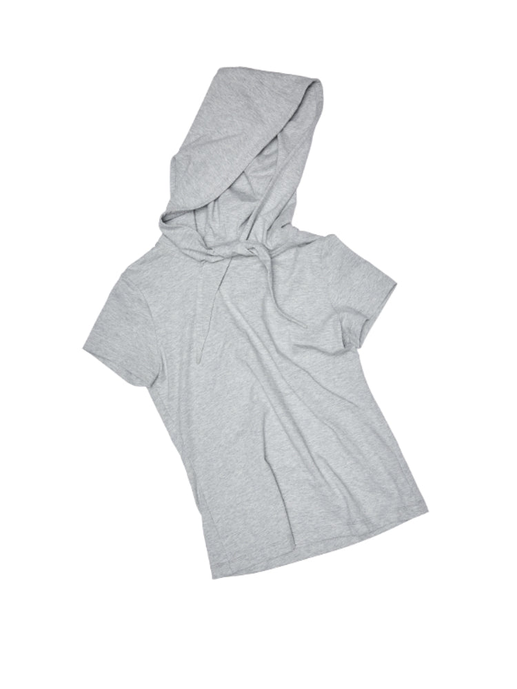 Hooded Bow Solid-Color T-shirt - CHINASQUAD