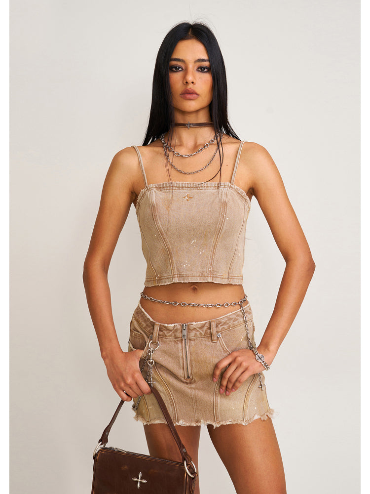 Compass Cross Leather Choker - CHINASQUAD