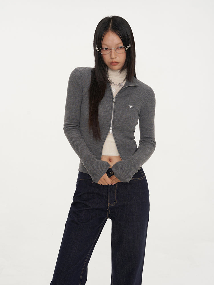 Classic Logo Knit Cardigan - CHINASQUAD