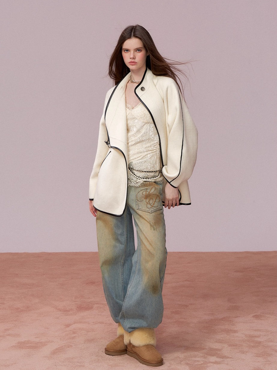 Vintage Wash Loose Denims Pants