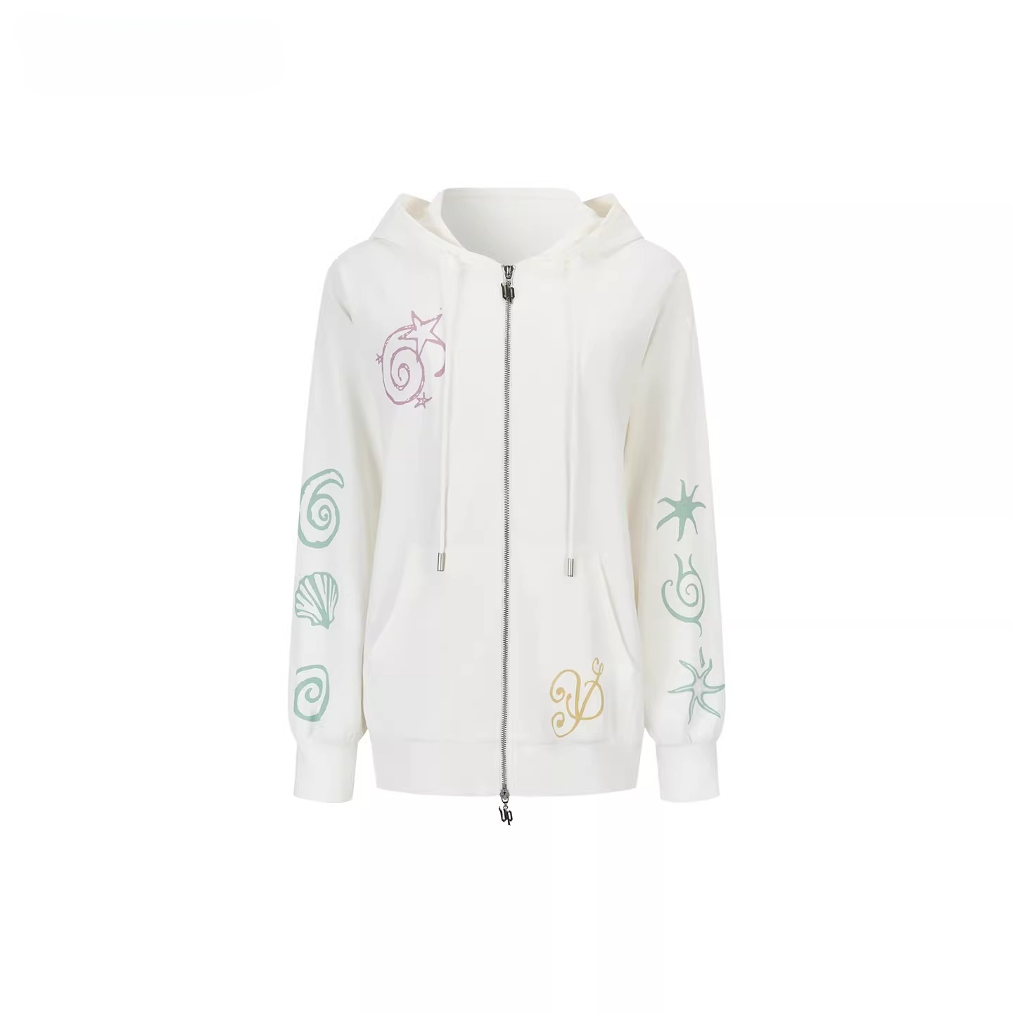 Printed Waffle Knit Hoodie & Pants Set