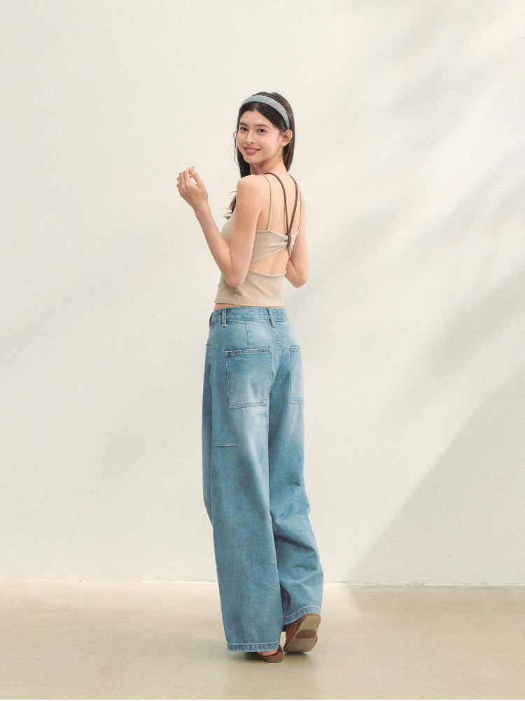 Fake Two-piece Padded Camisole Tank Top - CHINASQUAD