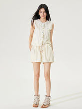 Skin-friendly Lace Hollow-out  Tank Top & Shorts Set - CHINASQUAD