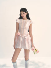 Pink Embroidered Waist - cinched Dress - CHINASQUAD