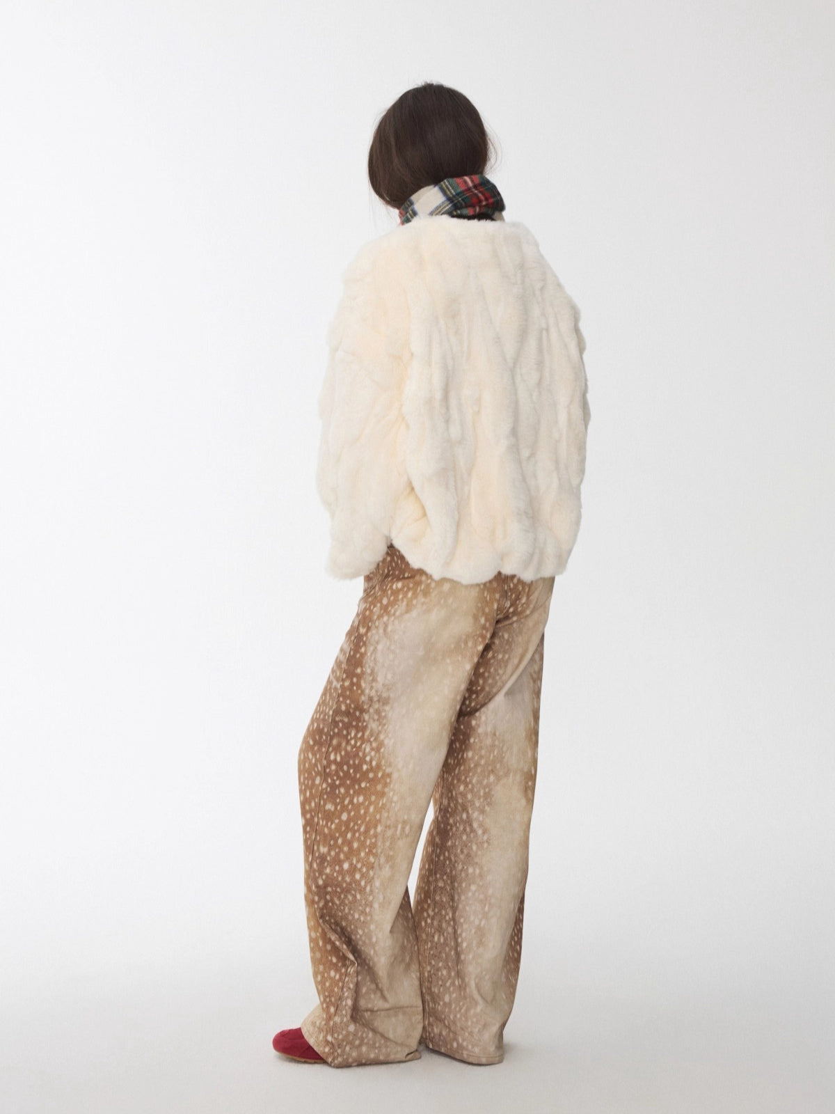 Fur Panel Horn-Buckle Jacket