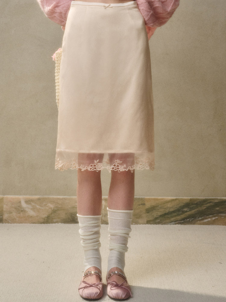 Flower Fairy Embroidered Skirt - CHINASQUAD