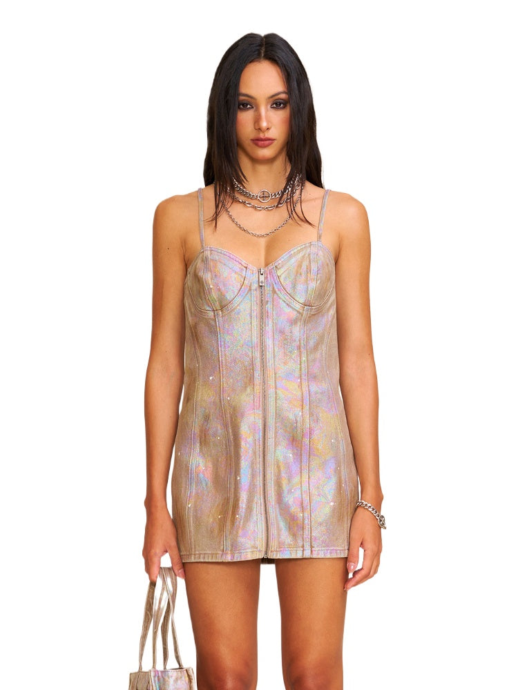 Rage Wild Origin Denim Dress Wild Cowboy Brown - CHINASQUAD