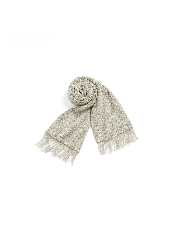 Frayed Edges Wool Mid-Length Knit Cardigan - CHINASQUAD