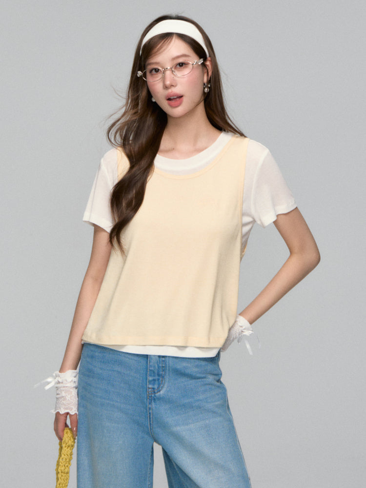 Round-neck Short-sleeve Vest - CHINASQUAD