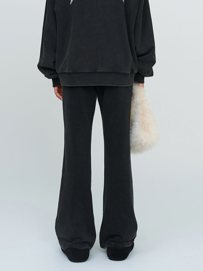 Gray & Black Classic Flare Sweatpants - CHINASQUAD