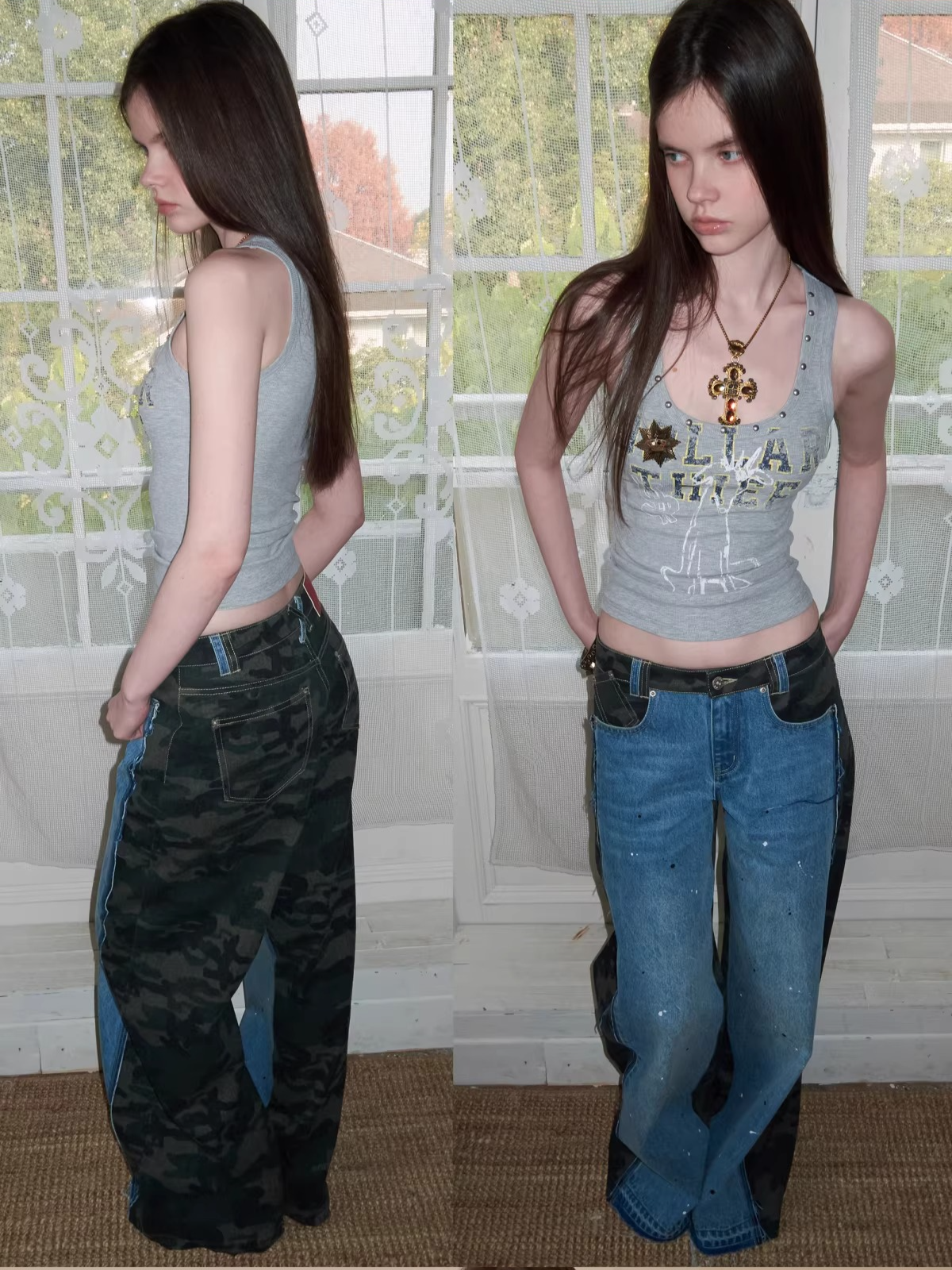 Vintage Graphic U-Neck Ribbed Tank