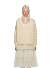 Suede V-neck Loose Sweater - CHINASQUAD