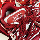 Burgundy Low-Top Casual Sneakers - CHINASQUAD