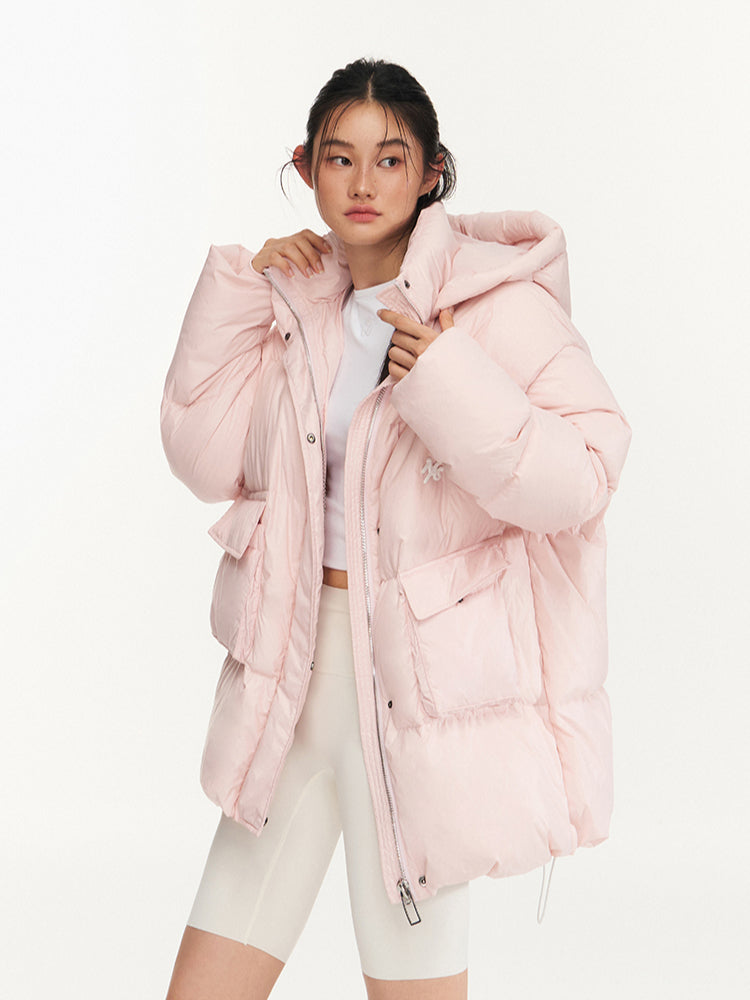 White Duck Down Hooded Jacket - CHINASQUAD