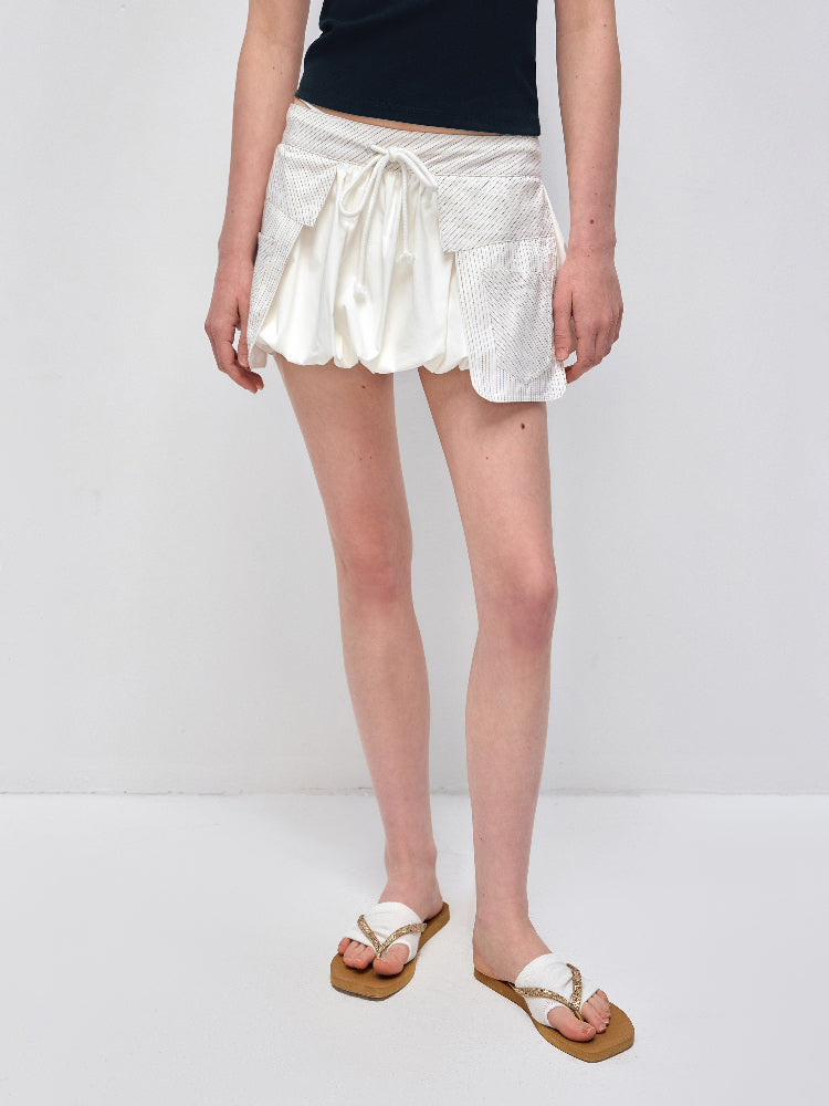 Color Block Striped Loose Shirt & Short Set - CHINASQUAD