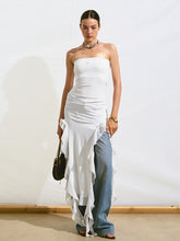 Asymmetrical Ruffle Bandeau Dress - CHINASQUAD