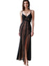 High-Split Patchwork Spaghetti Strap Dress - CHINASQUAD