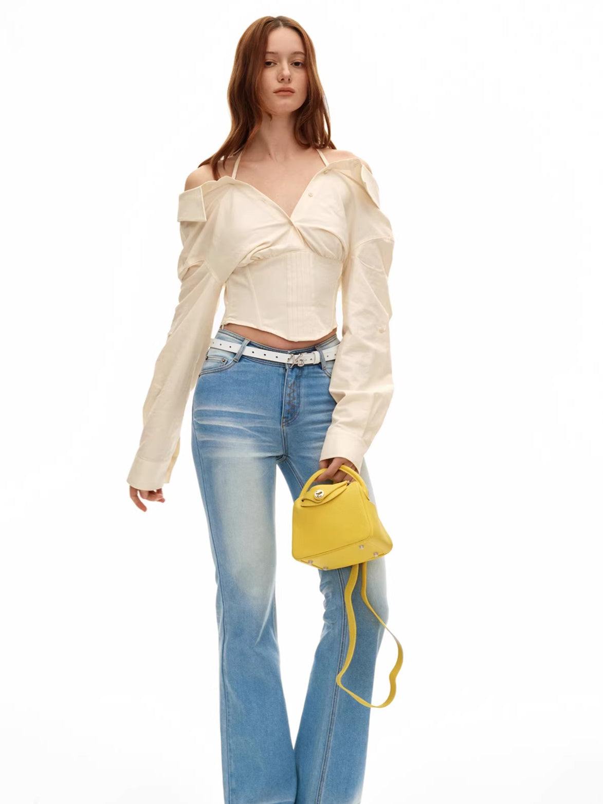 Rider Lyocell-Cotton Multiway Cropped Shirt