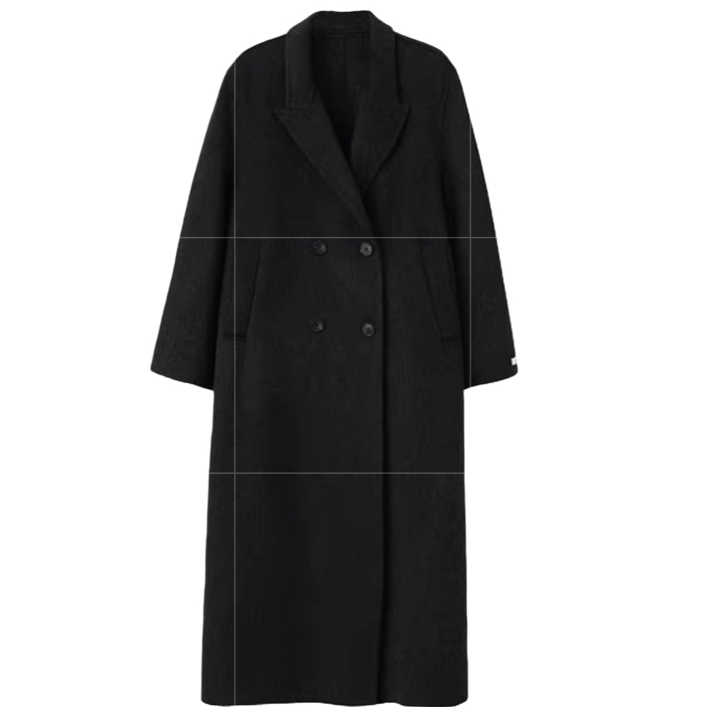 Extra-Long Tailored Wool Coat