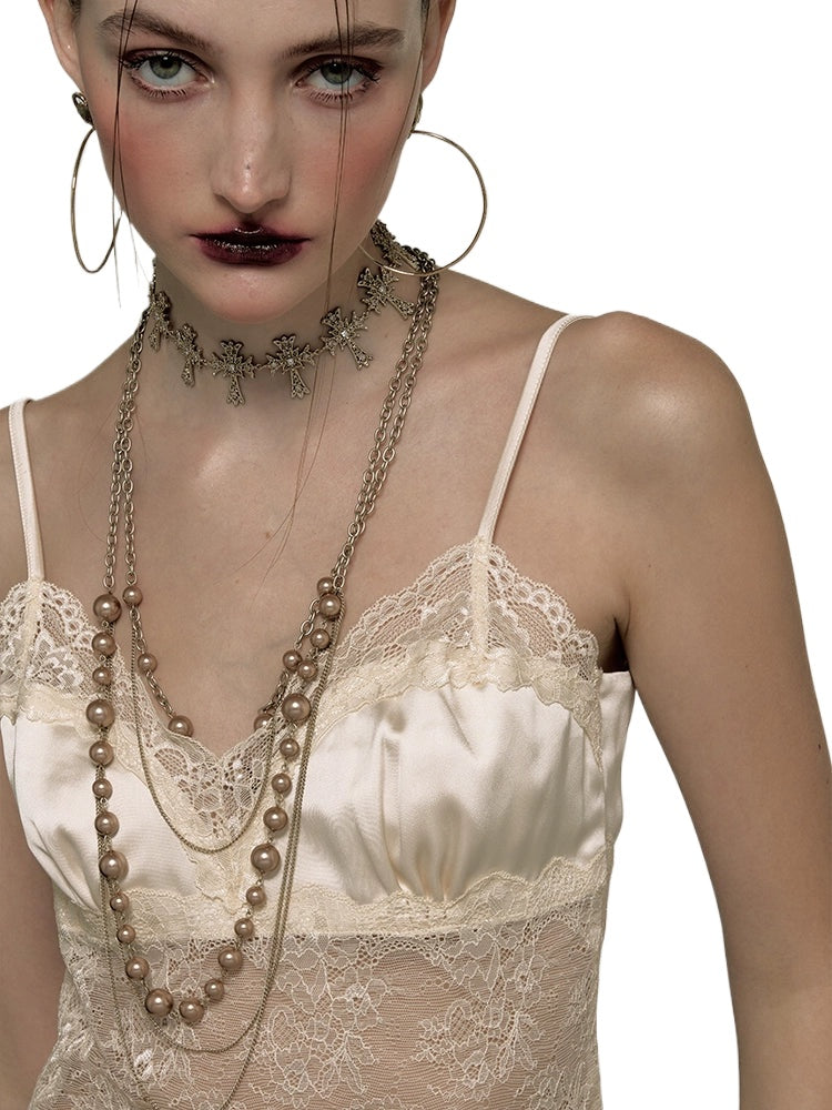 Retro Gold Long Pearl Sweater Chain - CHINASQUAD