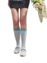 Color Block Miu Style Mid-Calf Socks - CHINASQUAD