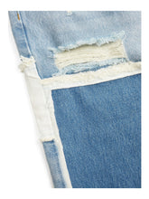 Asymmetric Patchwork Distressed Straight-Leg Jeans - CHINASQUAD