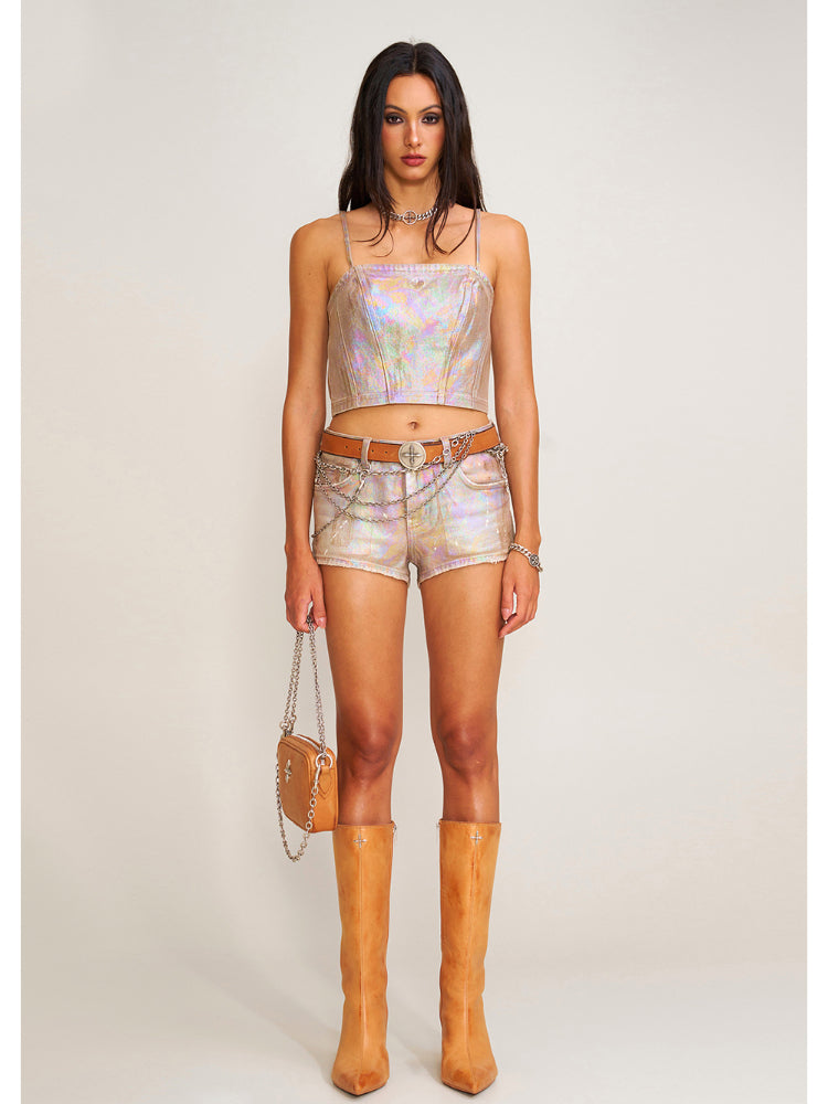 Rage Wild Denim Shorts Low Wild Cowboy Brown - CHINASQUAD