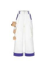 White & Black Bear Cargo Pants - CHINASQUAD