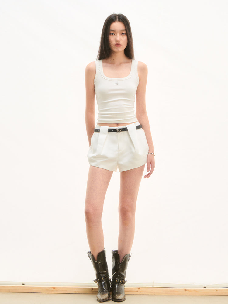 Pearl Diamond Satin Bouffant Shorts - CHINASQUAD