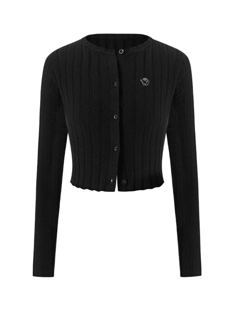 Cashmere Crew-neck Cardigan - CHINASQUAD