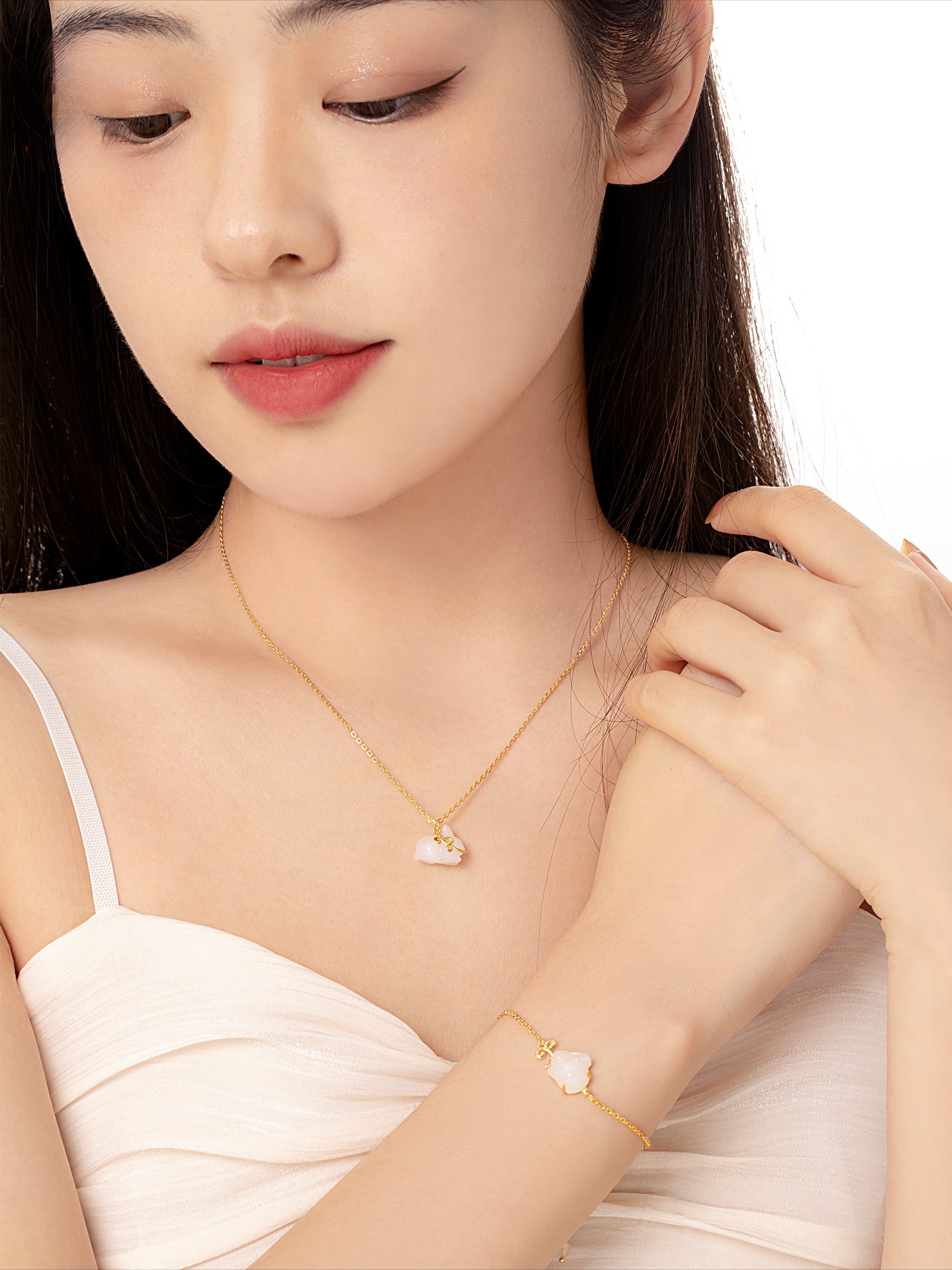 Hetian Jade Little Jade Rabbit Bracelet - CHINASQUAD