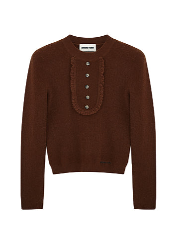 Elegant Round Neck Knit Sweater - CHINASQUAD