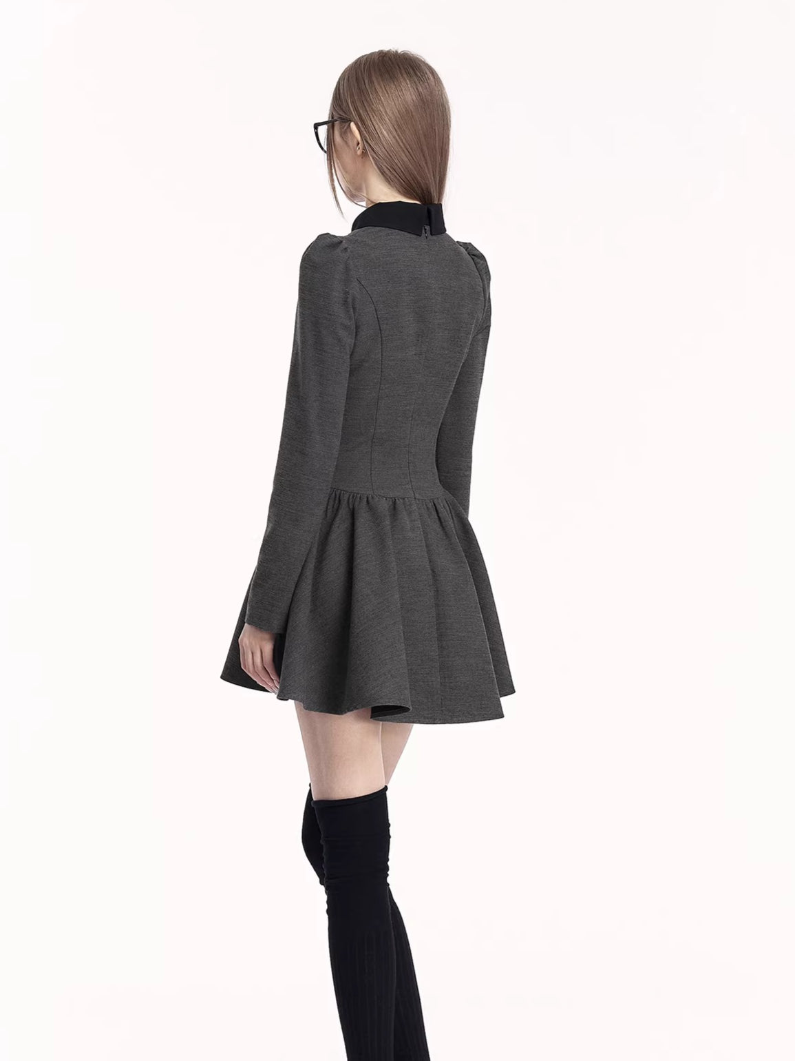 Vintage Preppy Faux Fit-and-Flare Dress