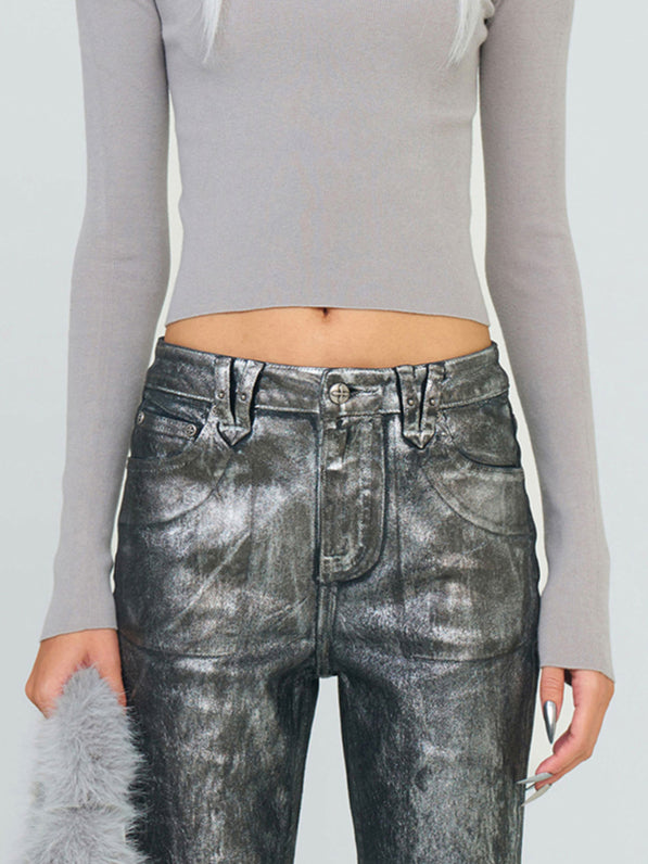Mirage Star Cloud Elastic Flare Jeans - CHINASQUAD