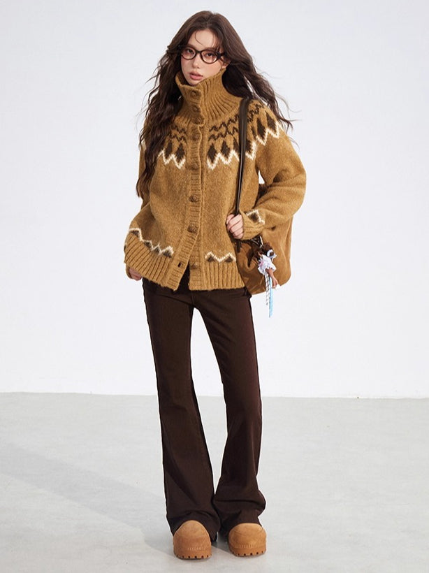 Embroidered Flared Denim Pants