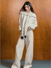 Off-Shoulder Asymmetrical Diamond Knit Sweater & Shawl Set - CHINASQUAD