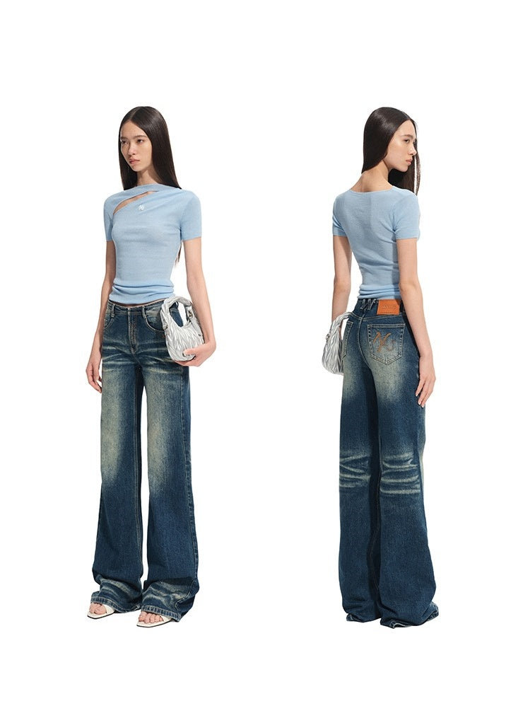 Crescent Knit Modal-Cotton T-Shirt - CHINASQUAD