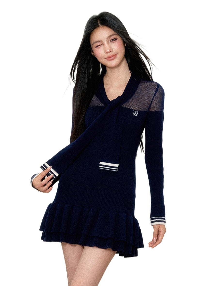 Wool Knit Bandage Dress - CHINASQUAD