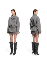 "Djembe Series" 90% Wool Bouclé Layered-Collar Wool Jacket - CHINASQUAD