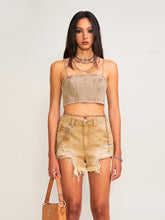 Rage Wild Denim Short Camisole Wild Brown - CHINASQUAD