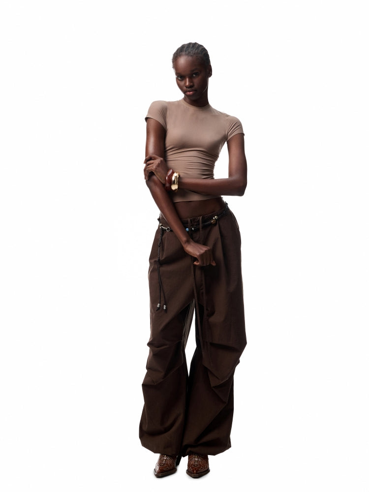 Washed - Distressed Balloon Work Pants - CHINASQUAD