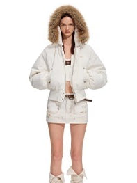 Polar Eco-Faux Fox Fur Down Jacket