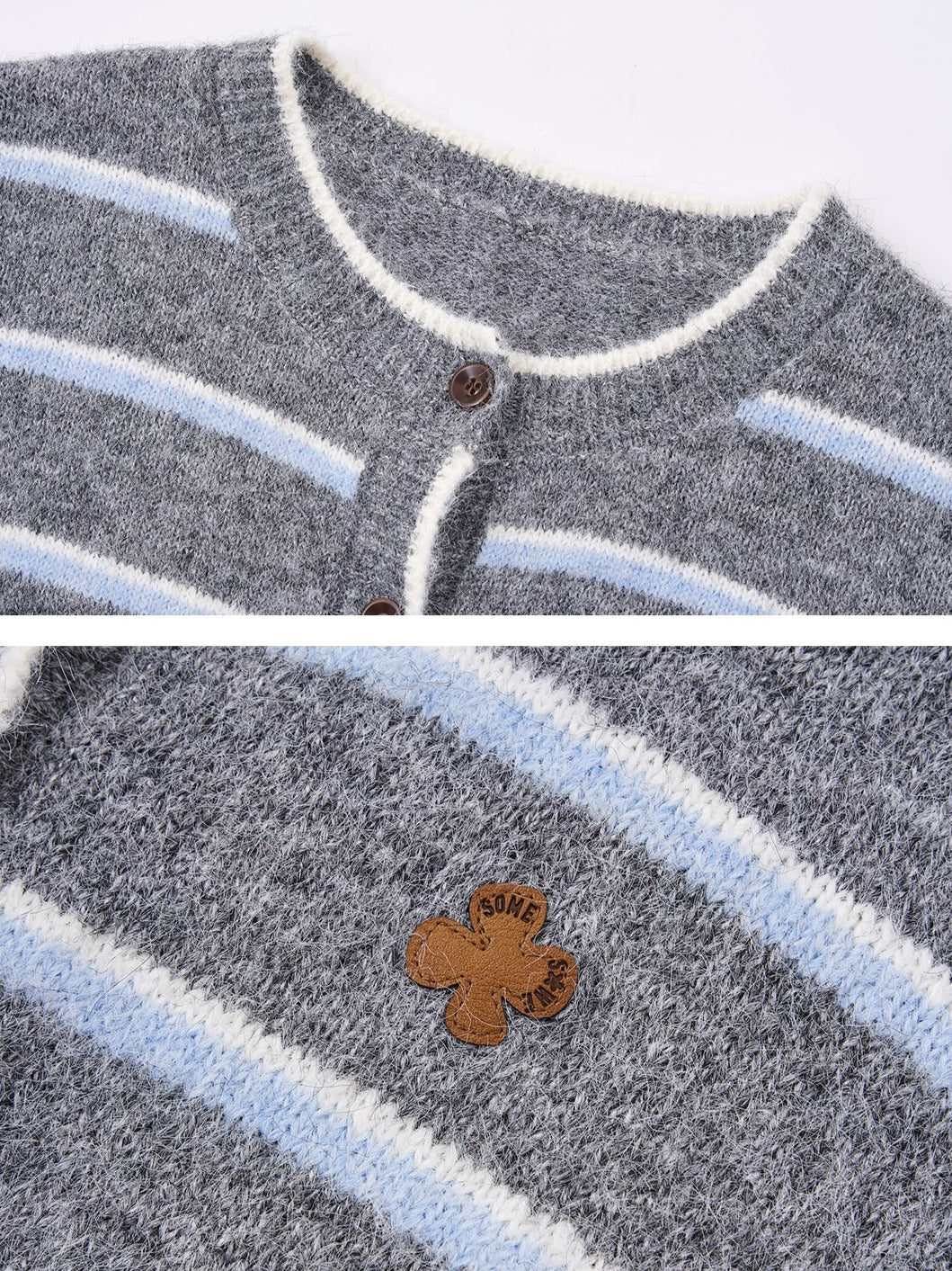 Retro Stripe Knit Cardigan